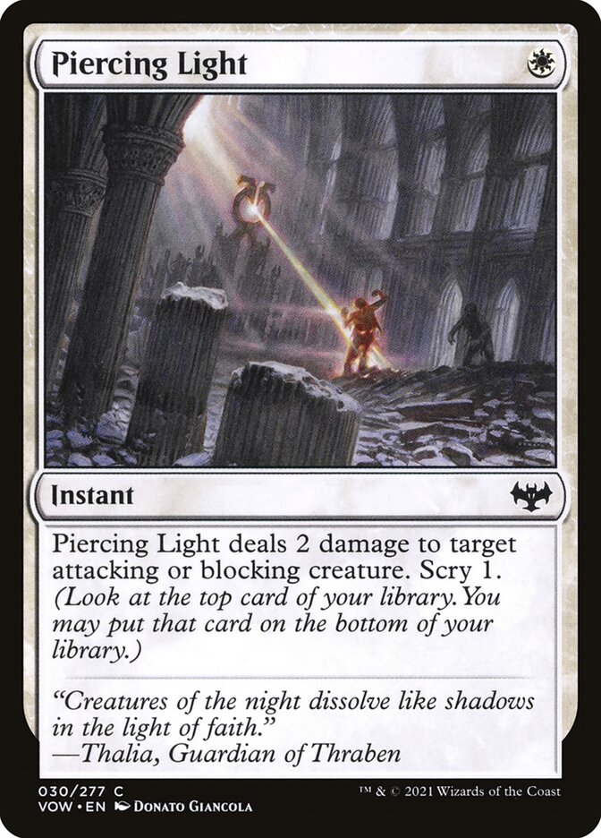 Piercing Light - carta Magic The Gathering
