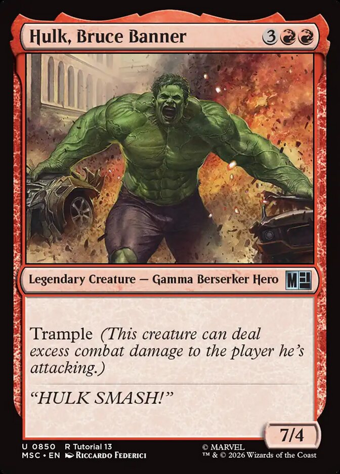 Hulk, Bruce Banner - carta Magic The Gathering
