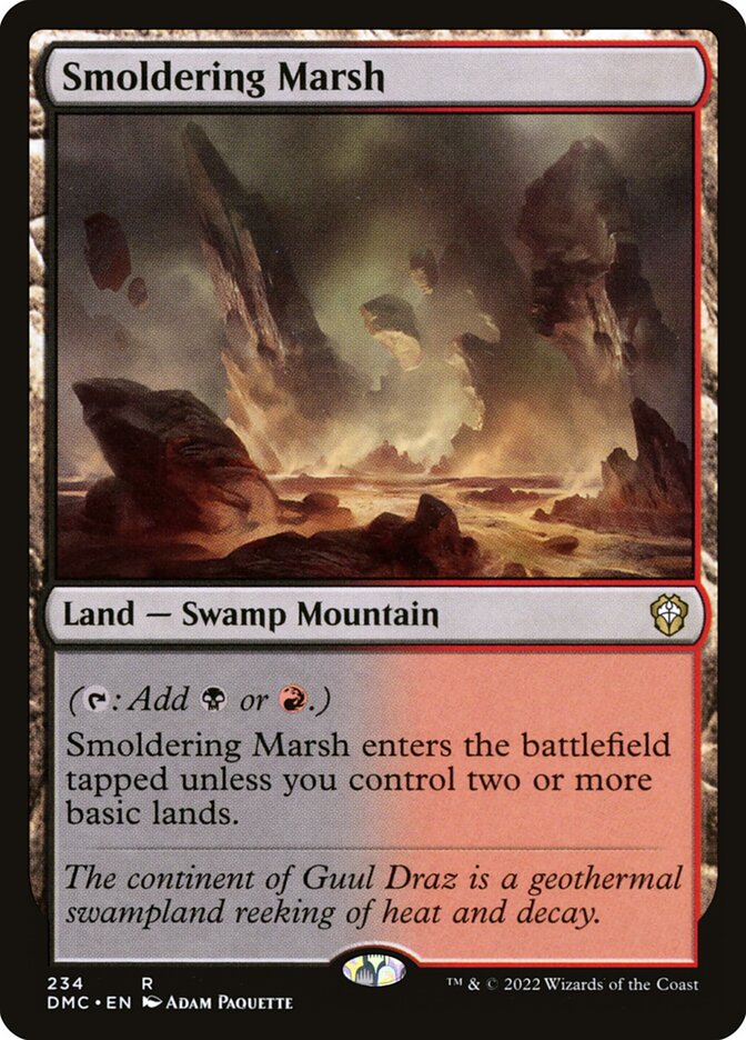 Smoldering Marsh - carta Magic The Gathering