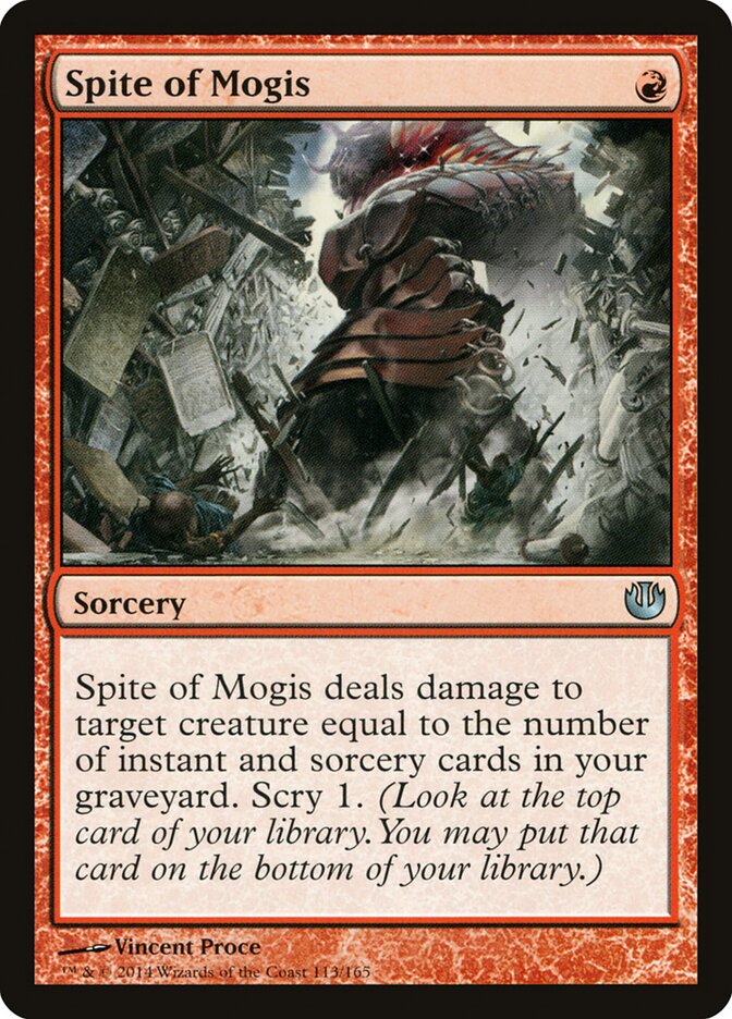 Spite of Mogis - carta Magic The Gathering