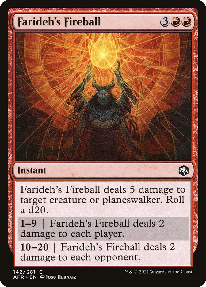 Farideh's Fireball - carta Magic The Gathering
