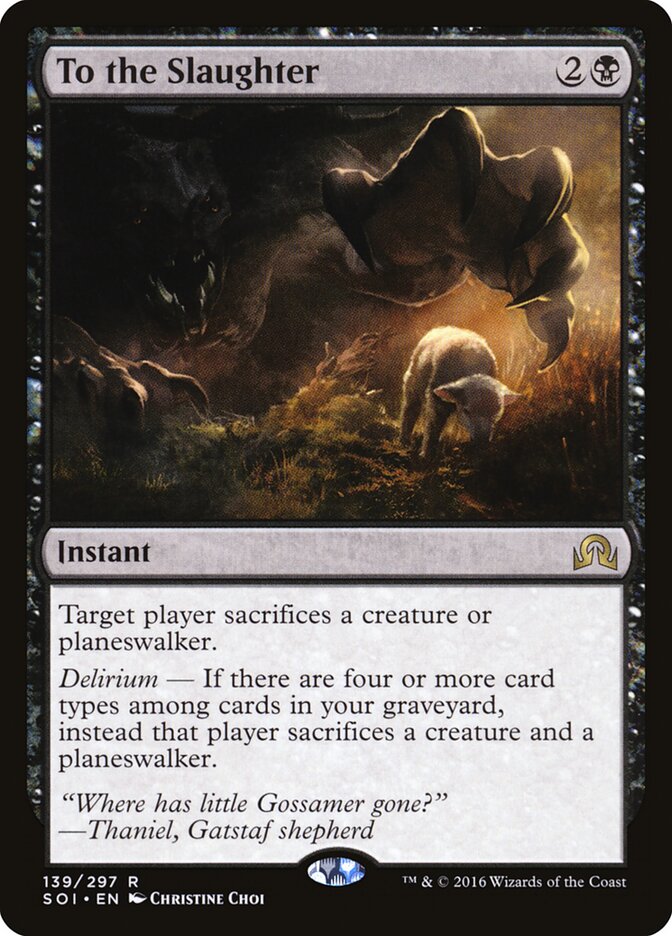 To the Slaughter - carta Magic The Gathering