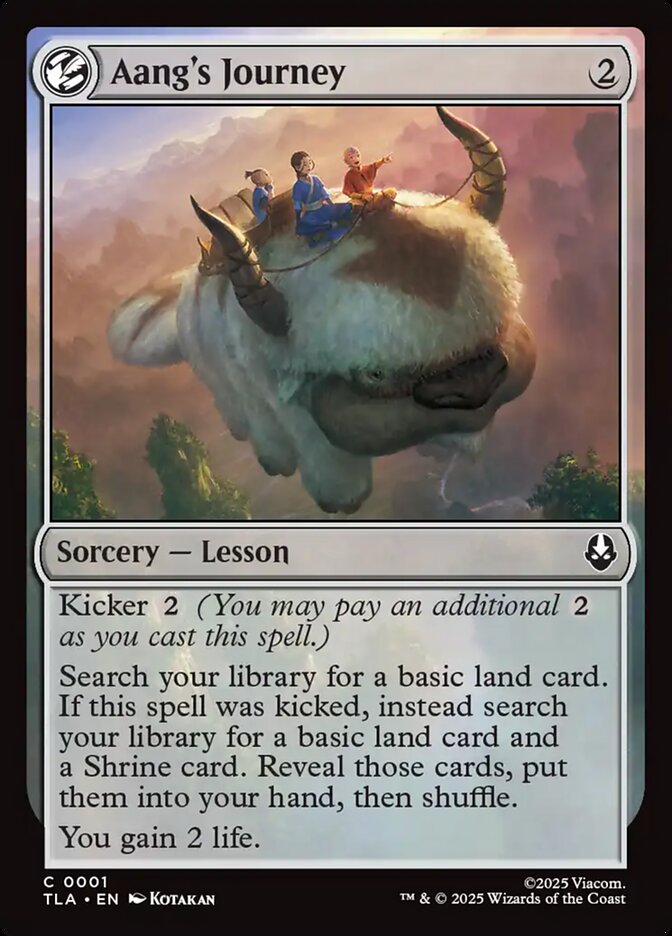 Aang's Journey - carta Magic The Gathering