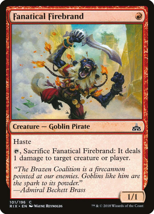 Fanatical Firebrand - carta Magic The Gathering