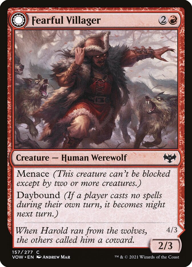 Fearful Villager - carta Magic The Gathering
