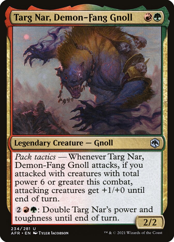 Targ Nar, Demon-Fang Gnoll - carta Magic The Gathering