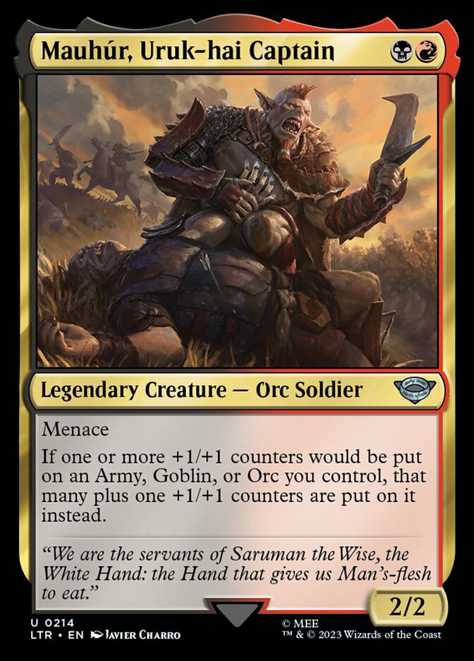 Mauhúr, Uruk-hai Captain - carta Magic The Gathering