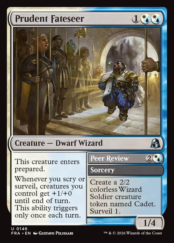 Prudent Fateseer // Peer Review - carta Magic The Gathering