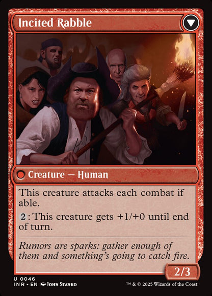 Incited Rabble - carta Magic The Gathering