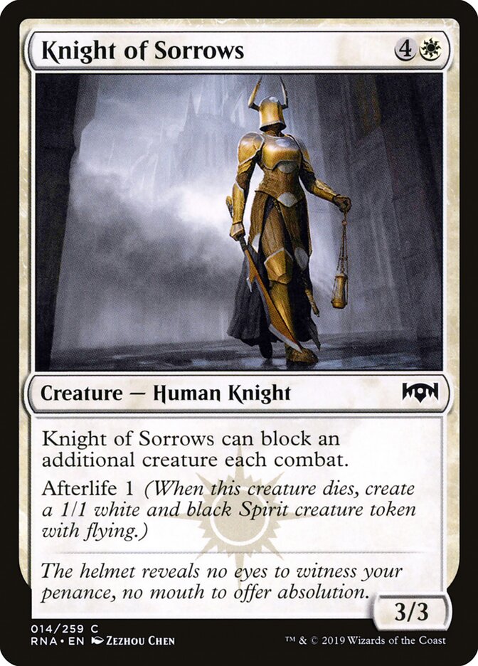 Knight of Sorrows - carta Magic The Gathering