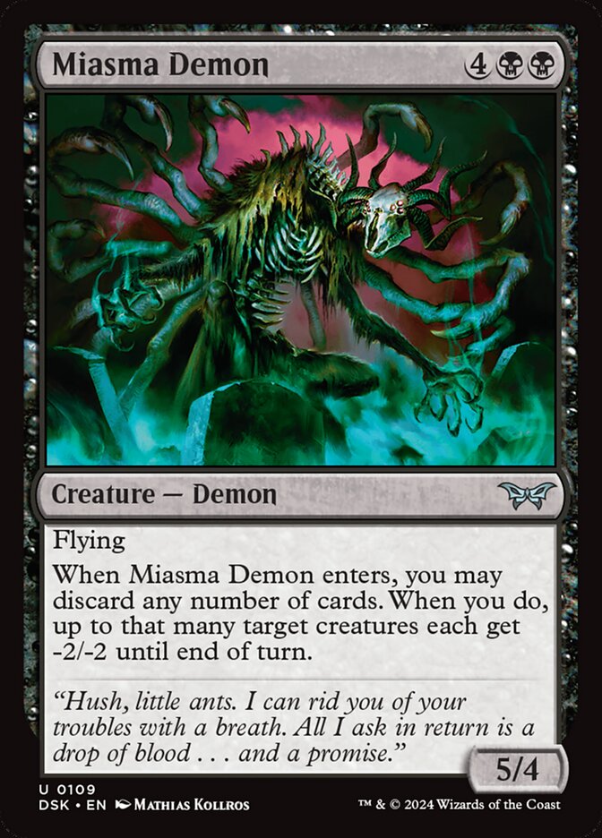 Miasma Demon - carta Magic The Gathering