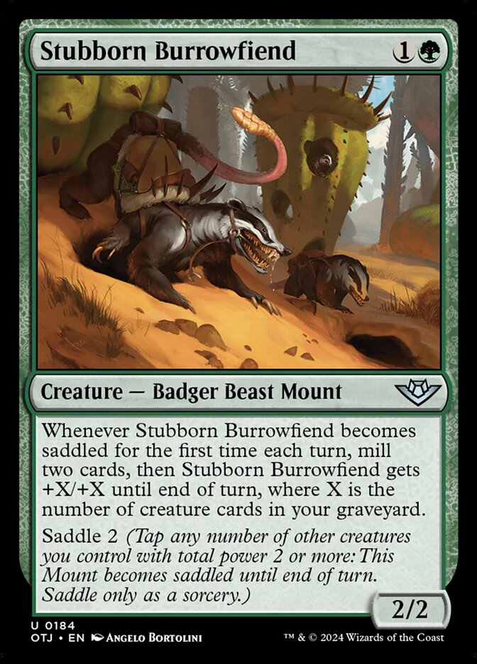 Stubborn Burrowfiend - carta Magic The Gathering