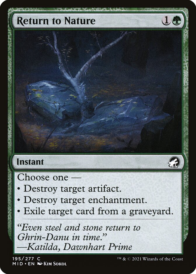 Return to Nature - carta Magic The Gathering