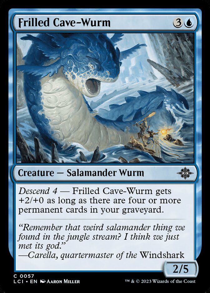Frilled Cave-Wurm - carta Magic The Gathering