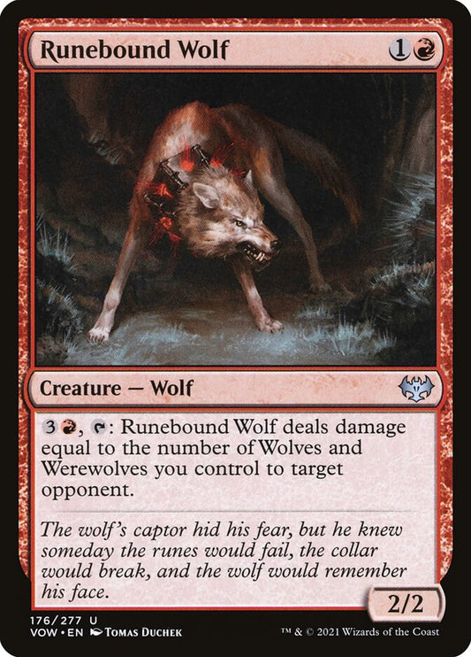 Runebound Wolf - carta Magic The Gathering