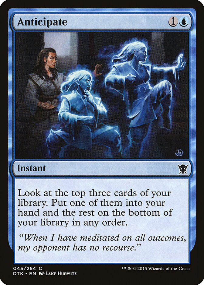 Anticipate - carta Magic The Gathering