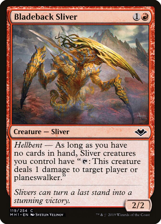 Bladeback Sliver - carta Magic The Gathering