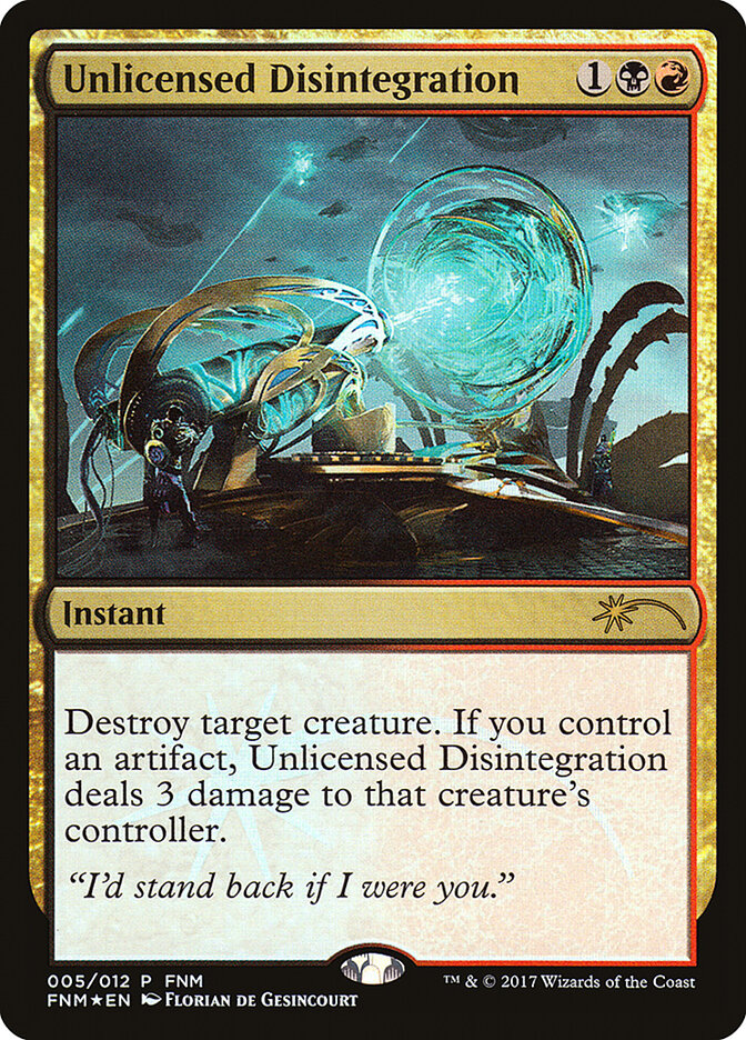 Unlicensed Disintegration - carta Magic The Gathering