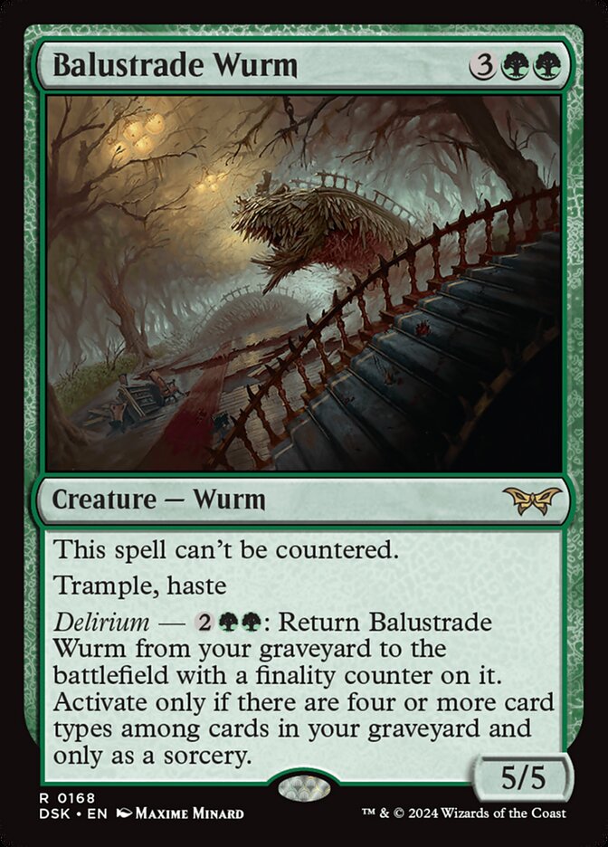 Balustrade Wurm - carta Magic The Gathering