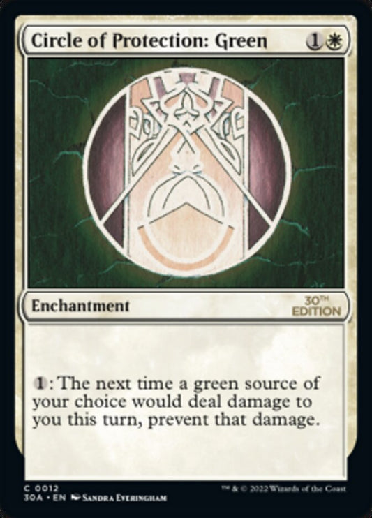 Circle of Protection: Green - carta Magic The Gathering