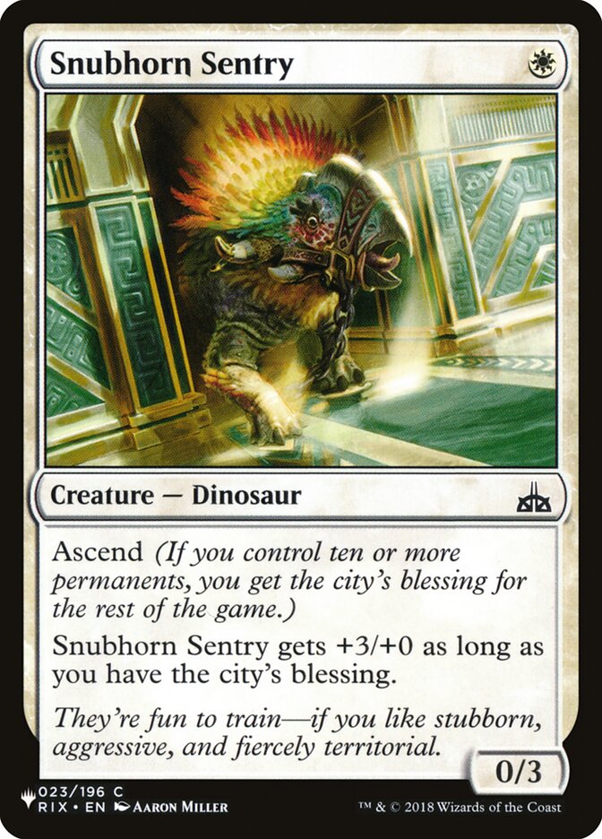 Snubhorn Sentry - carta Magic The Gathering