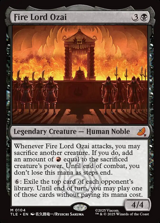 Fire Lord Ozai - carta Magic The Gathering