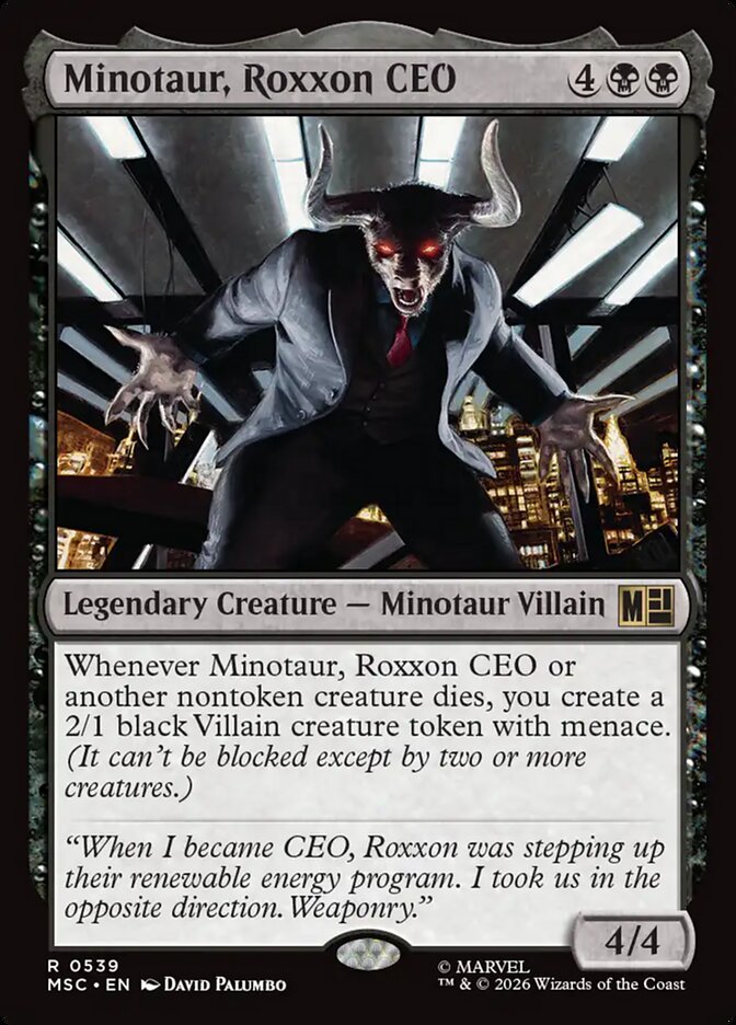 Minotaur, Roxxon CEO - carta Magic The Gathering