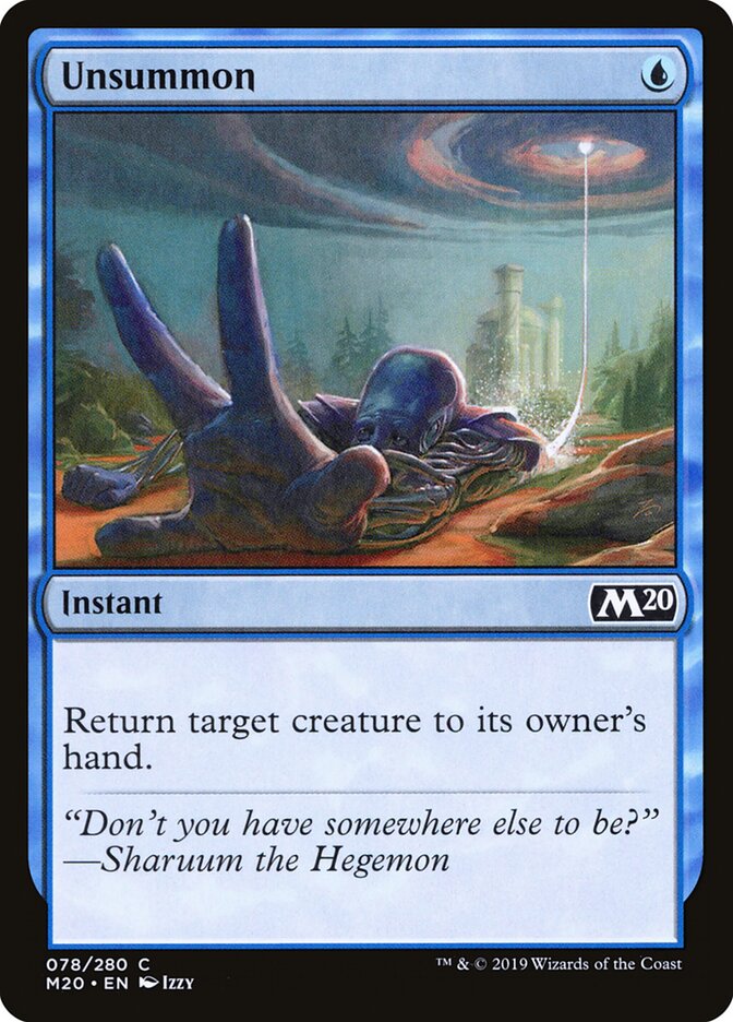 Unsummon - carta Magic The Gathering