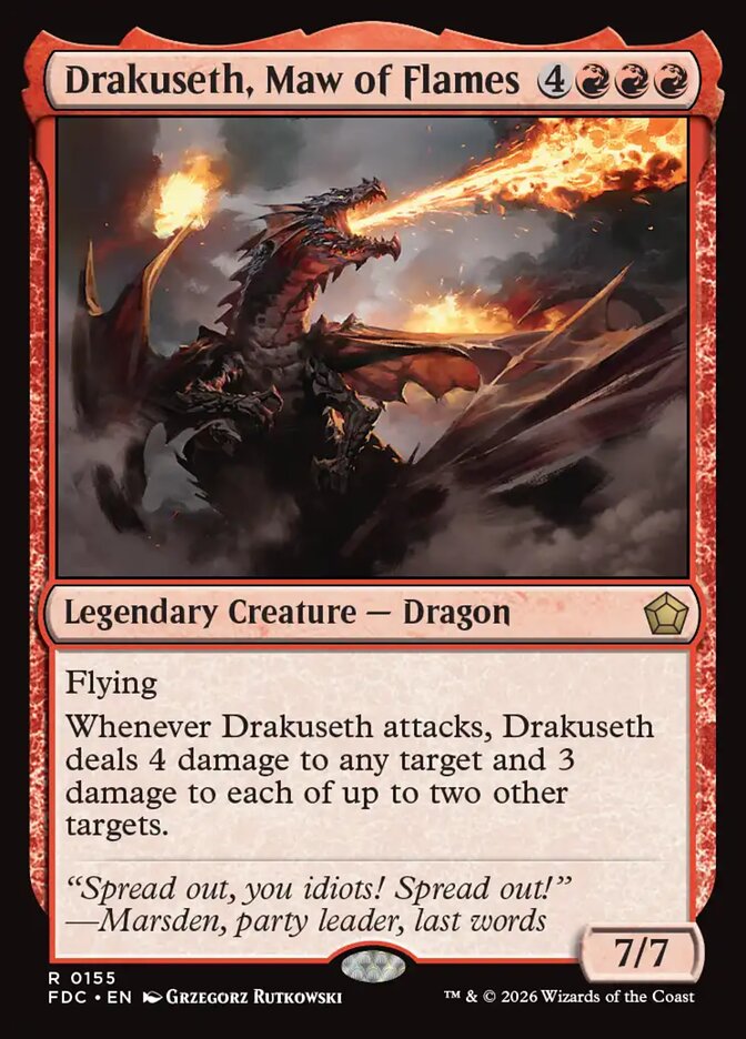 Drakuseth, Maw of Flames - carta Magic The Gathering
