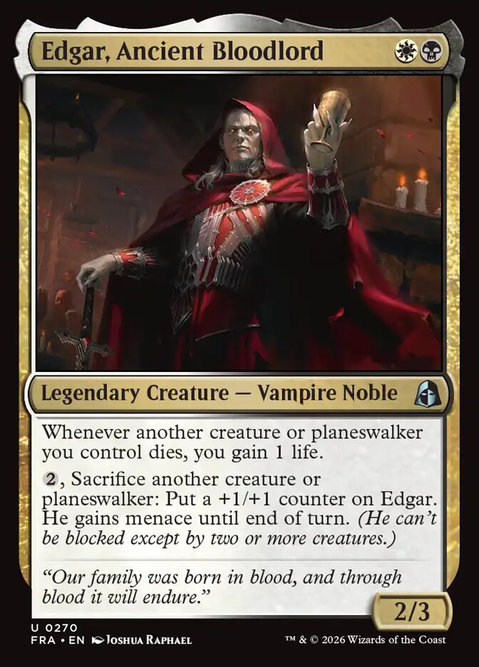 Edgar, Ancient Bloodlord - carta Magic The Gathering
