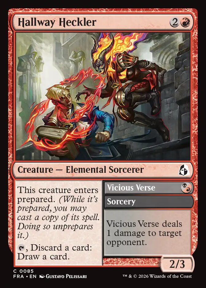 Hallway Heckler // Vicious Verse - carta Magic The Gathering