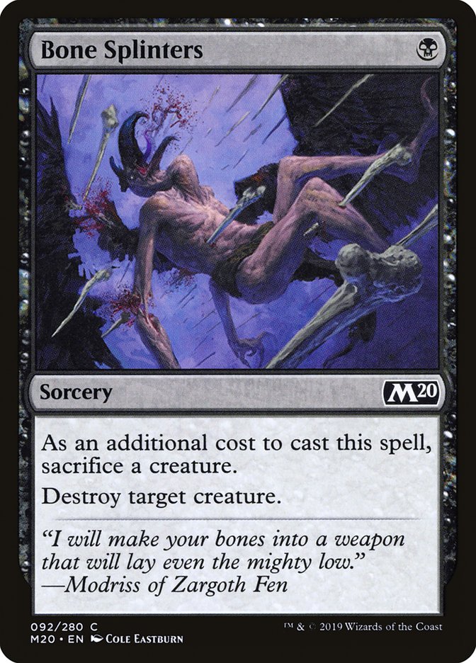 Bone Splinters - carta Magic The Gathering