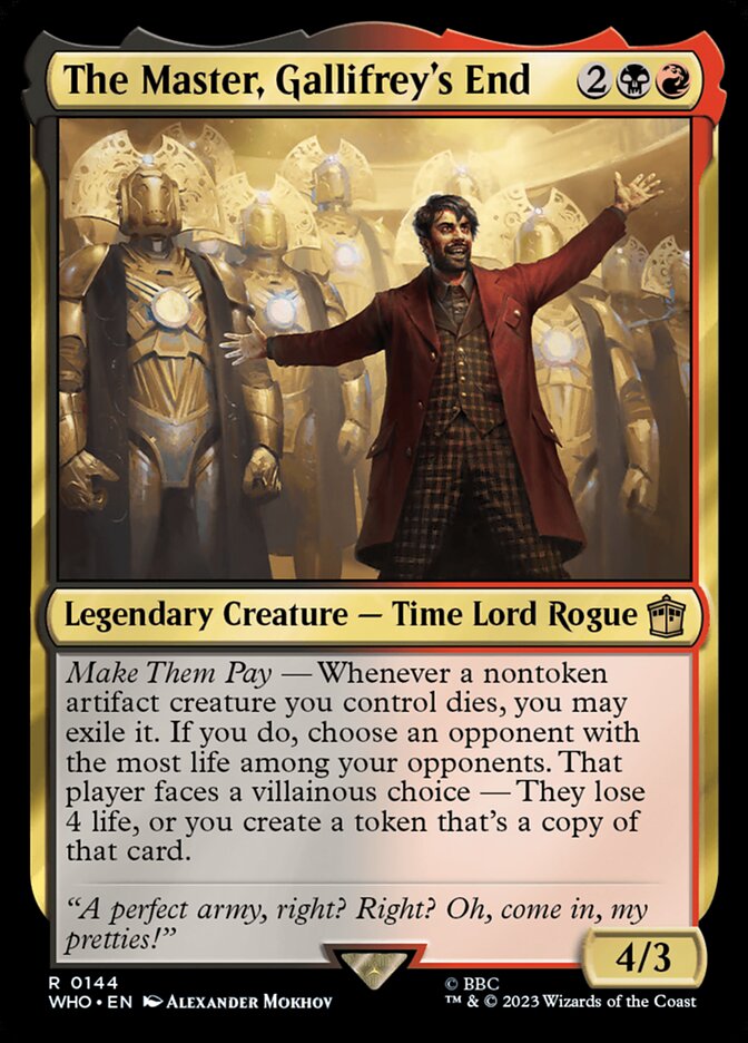 The Master, Gallifrey's End - carta Magic The Gathering