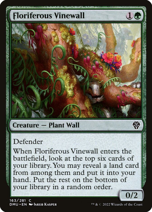 Floriferous Vinewall - carta Magic The Gathering