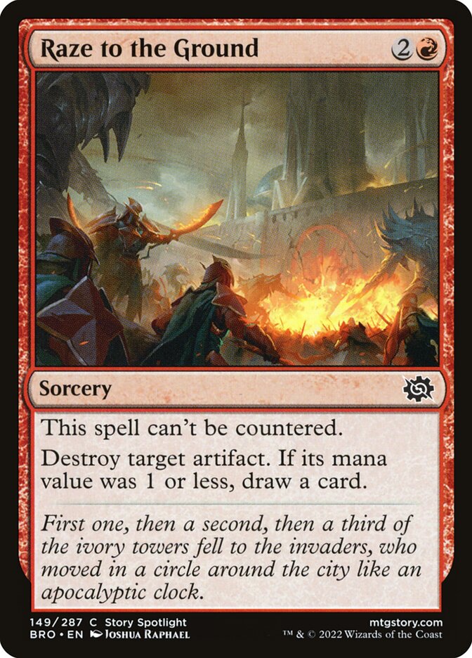Raze to the Ground - carta Magic The Gathering