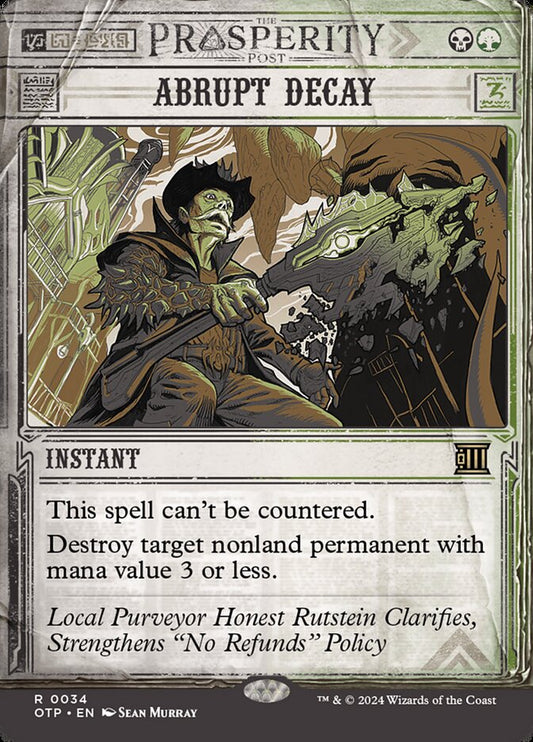Abrupt Decay - OTP-034-NF-BF-SC