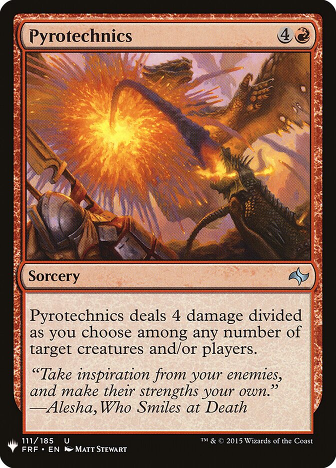 Pyrotechnics - carta Magic The Gathering