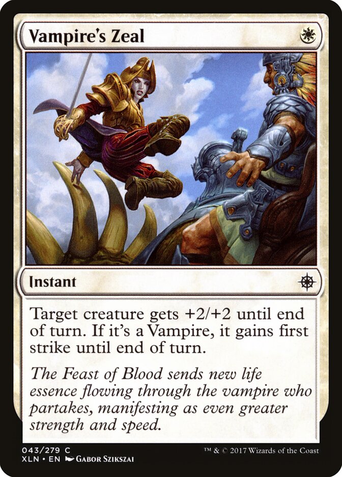 Vampire's Zeal - carta Magic The Gathering