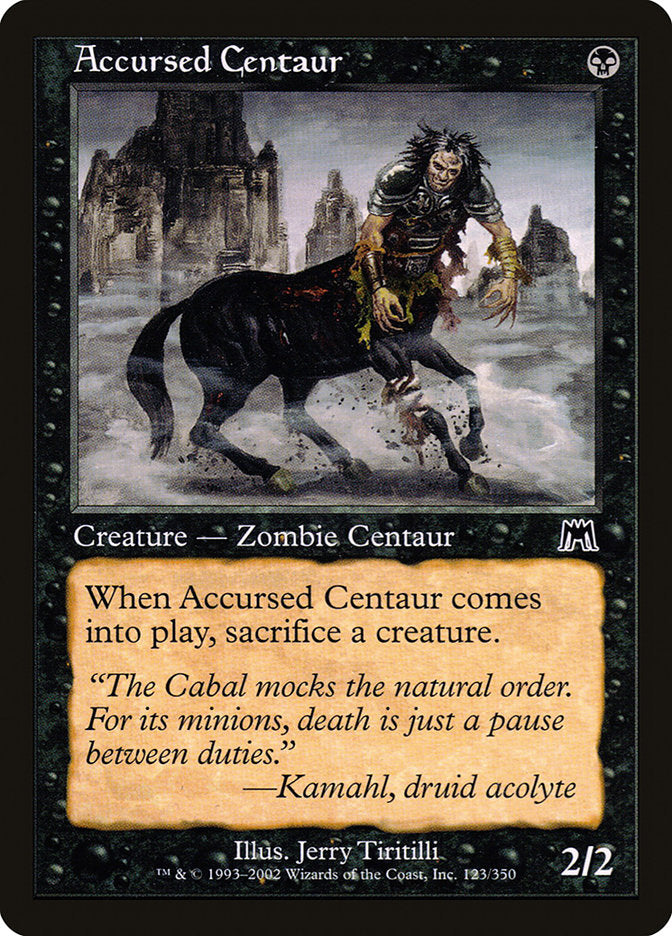 Accursed Centaur - carta Magic The Gathering