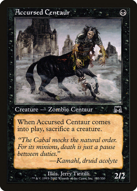 Accursed Centaur - carta Magic The Gathering