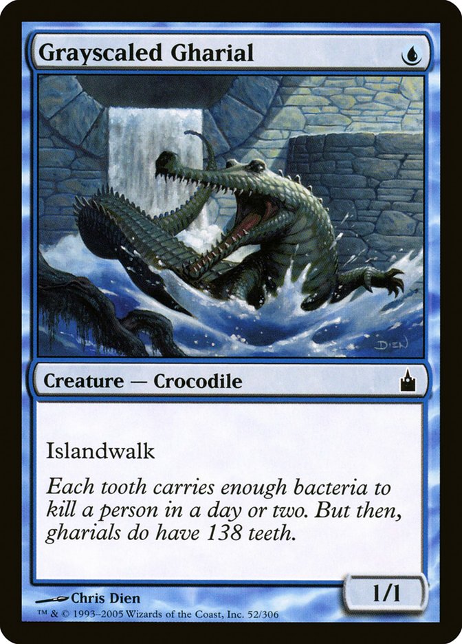 Grayscaled Gharial - carta Magic The Gathering