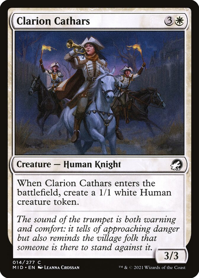 Clarion Cathars - carta Magic The Gathering