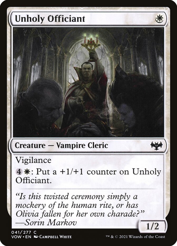 Unholy Officiant - carta Magic The Gathering