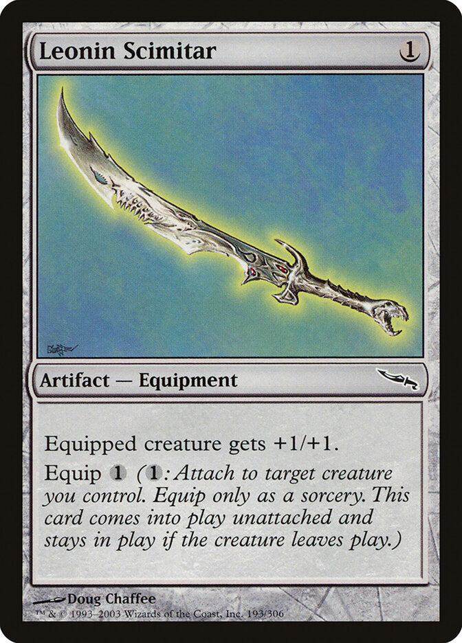Leonin Scimitar - carta Magic The Gathering