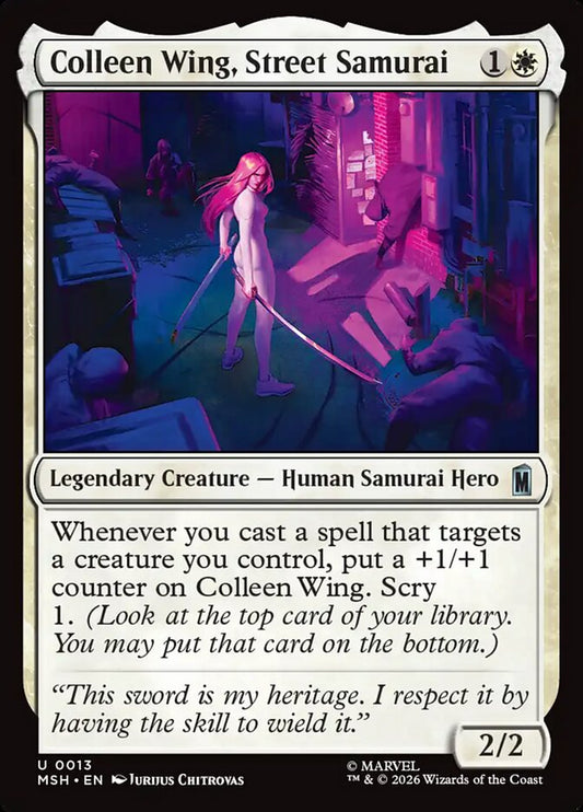 Colleen Wing, Street Samurai - carta Magic The Gathering