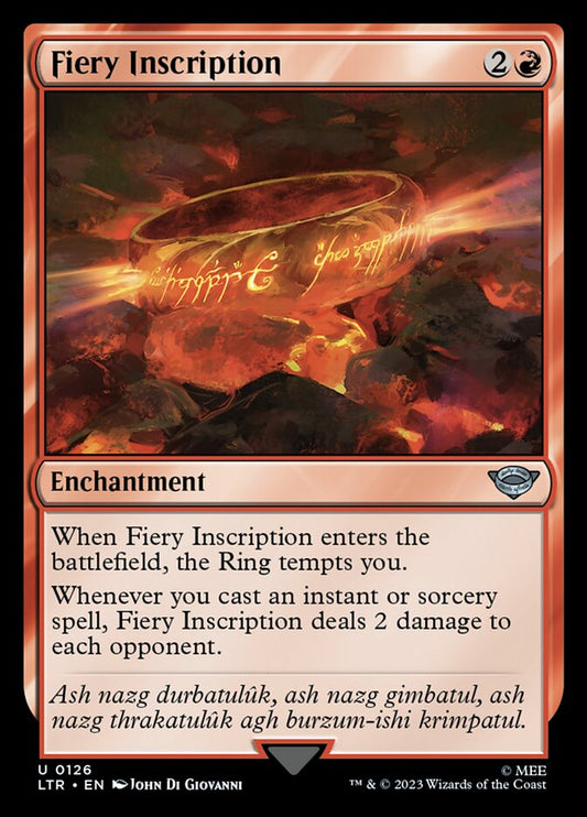 Fiery Inscription - LTR-126-NF-UNI