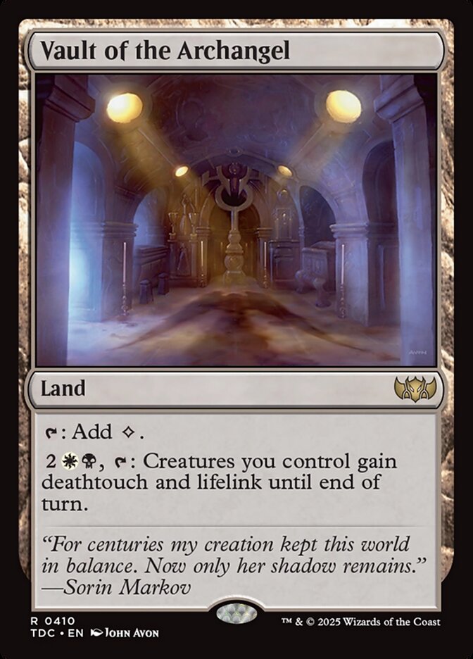 Vault of the Archangel - carta Magic The Gathering