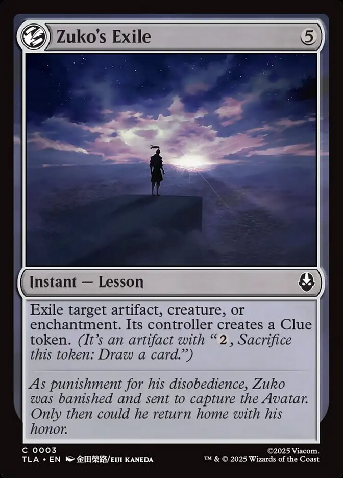 Zuko's Exile - carta Magic The Gathering