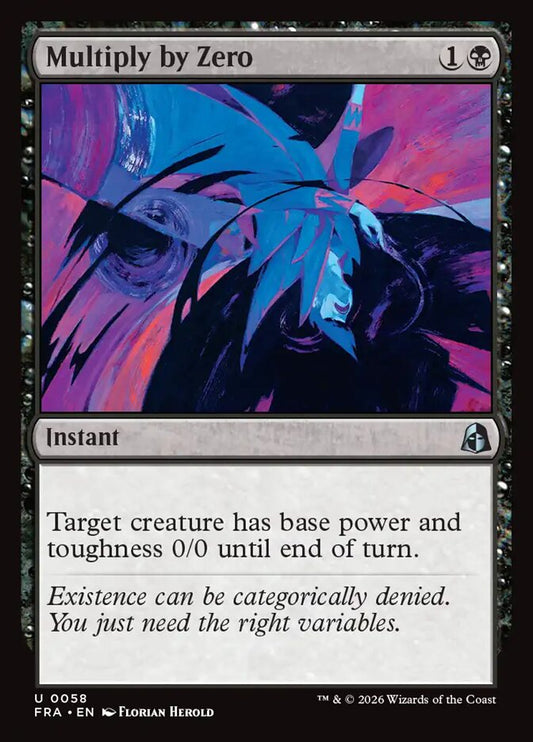 Multiply by Zero - carta Magic The Gathering