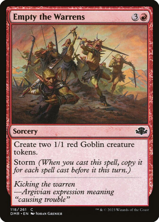 Empty the Warrens - carta Magic The Gathering